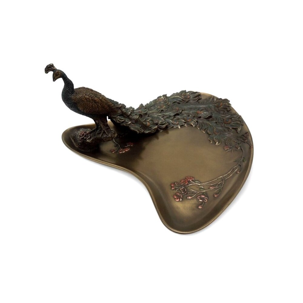 Rare Veronese Decorative Tray Peacock Sculpture - Damaged